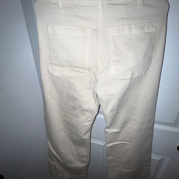zara high rise wide leg beige jeans - Picture 4 of 6